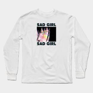 Sad Anime Girl Long Sleeve T-Shirt